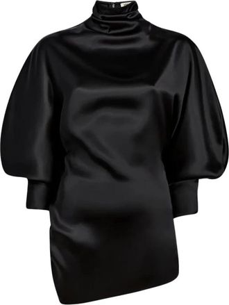 Khaite Harlow Top - Dames - Blouses - Zwart - XS - Satijn - Overhemden