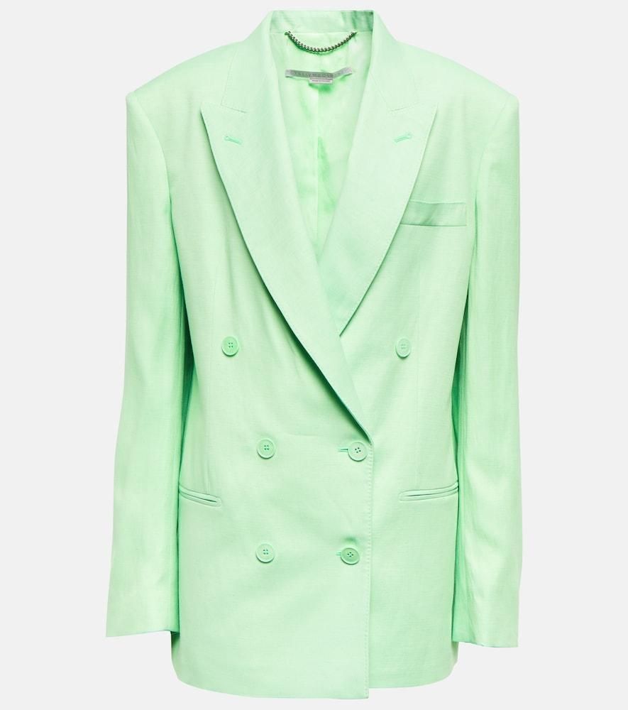 Stella McCartney Womens Twill Oversize Blazer in Pink | Size