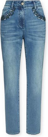 Elena Miro Dames, Jeans, Blauw, Maat: 4XL Denim