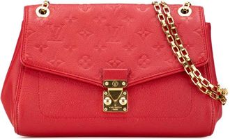 Louis Vuitton Borsa a spalla Monogram Empreinte Saint Germain PM 2015 - Rosso