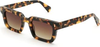 Gast Havana Rechthoekige Zonnebril - unisex - Zonnebrillen - Bruin - 49 MM - Nylon - Accessoires