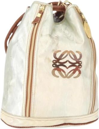 Loewe Pre-owned Bucket Bags, female, Yellow, Size: ONE SIZE Pre-owned Canvas Bucket Bag