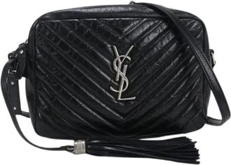 Saint Laurent Pre-owned Cross Body Bags, female, Black, Size: ONE SIZE Pre-owned Leather Shoulder Bag