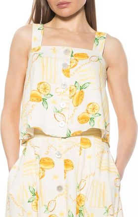 Alexia Admor Elena Trapeze Tank in Lemoncello at Nordstrom Rack, Size 12