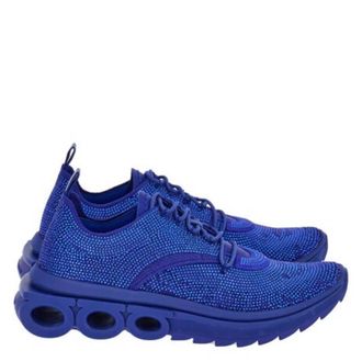Ferragamo Nima Crystal-Embellished Sneakers, Size 7