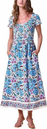 Cleobella Maggie Ankle Dress In Fluora