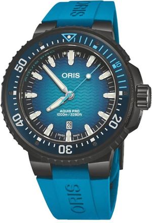 Oris Aquis Pro 1000M Automatic Blue Dial Mens Watch 01 733 7801 7255-Set