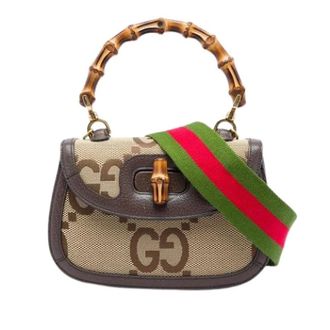 Gucci Pre-owned Bamboo 1947 - Dames - Pre-owned - Beige - Maat: ONE Size Leer