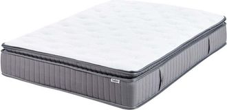 Beliani Materasso a molle insacchettate con maniglie imbottitura in schiuma viscoelastica sfoderabile a 7 zone alta durezza 120 x 200 cm Pleasant