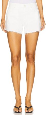 Paige Dylan Mid-Rise Short In Tonal Ecru