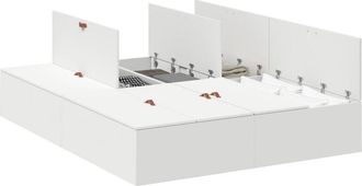 vidaXL Bed Frame White 190 x 140 x 31.5 cm Engineered wood Vidaxl