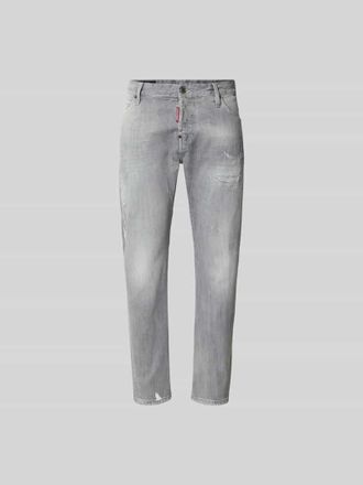 Dsquared2 Slim Fit Jeans mit Logo-Detail in Hellgrau, Gr&ouml;&szlig;e 48