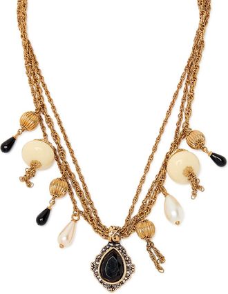 Chloé The Chloé Antique Pearls Embellished Necklace - Gold - One Size