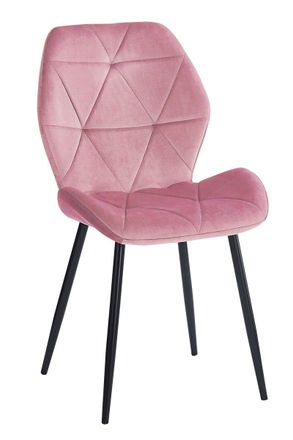 Regalos Miguel Sillas - Silla Sesel Terciopelo Patas Negras - Rosa