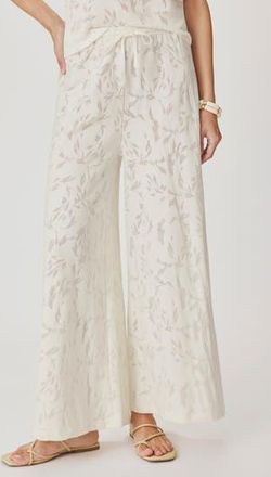 Splendid Air Burnout Drawstring Pants in Shell White Windy at Nordstrom Rack, Size X-Large
