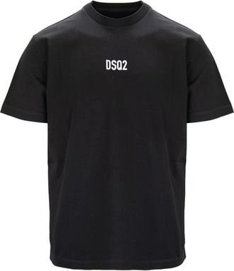 Dsquared2 Tops, Heren, Zwart, M, Katoen, Heren Slip-On T-Shirt met Logo