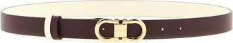 Ferragamo Brown Textured Reversible Belt
