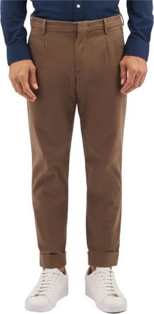 Brooks Brothers Stretch Katoenen Chinos - Heren - Chinos - Bruin - W33 - Katoen - Broeken