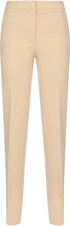Twinset Gebreide Broek - Dames - Slim Fit Broeken - Beige - L - Leer - Broeken