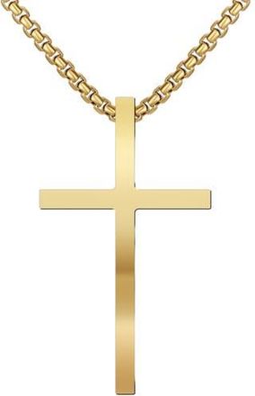 Edforce Mens Cross Pendant Necklace in Gold at Nordstrom Rack