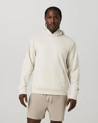 Vuori Clothing Coronado Pullover Hoodie 2.0 | Ivory Heather | Medium
