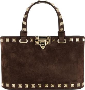 Valentino Garavani Brown Rockstud Mini Satchel