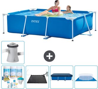 Intex Piscina Con Estructura Rectangular - 220x150x60 Cm - 7-piezas S21104