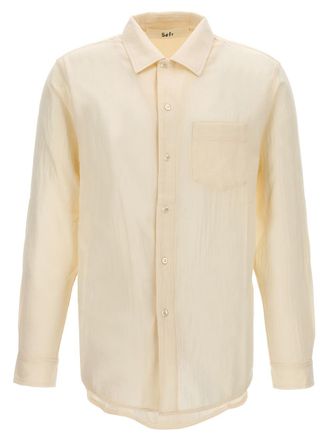 S&eacute;fr Off White Pocket Shirt