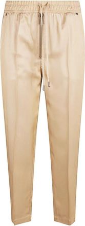 True Royal Beige Viscose Broek Made in Italy - Dames - Broeken - Beige - L - Broeken