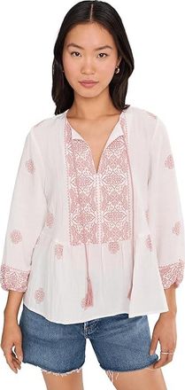 Vince Camuto Peasant Blouse With Neck Tie Womens Clothing Rose Hip : XL, Nylon/Rayon