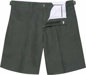 Orlebar Brown Linnen Khaki Shorts - Heren - Korte Broeken - Groen - W32 - Linnen - Korte Broeken