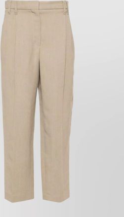 Brunello Cucinelli cropped trousers with belt loops and pockets