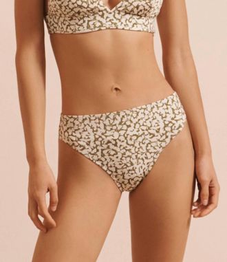 Evarae Womens Iza Bikini Bottom In Ditsy Green