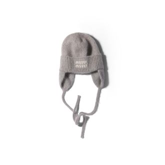 Miu Miu Mohair Hat, Woman, Grey, Size L