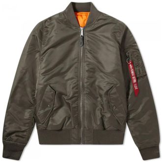 Alpha Industries Alpha Industries, Bomber Jackets, male, Gray, Size: S Classic Ma-1 Jacket