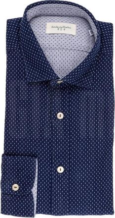 Tintoria Mattei Camicia - Heren - Casual Overhemden - Blauw - 2XL - Katoen - Overhemden