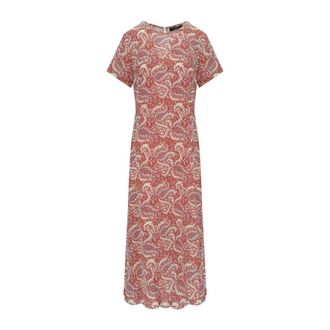 Max Mara Crespo Lange Jurk - Dames - Maxi kleedjes - Rood - XS - Kleedjes