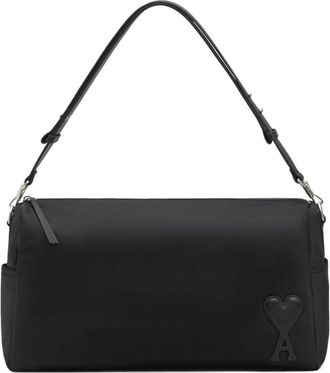 Ami Zwarte Heart Logo Bum Bag - Dames - Schoudertassen - Zwart - ONE Size - Tassen