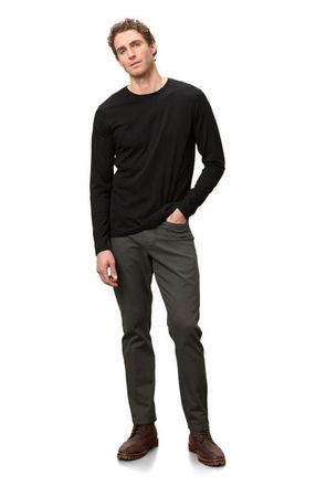 Pact Organic Cotton Mens Softspun Essential Crewneck Long Sleeve Tee in Black at Nordstrom, Size Xx-Large