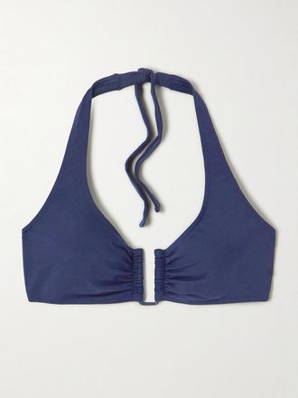 Eres Top Bikini A Triangolo Con Decorazioni Les Essentiels Dédicace - Blu