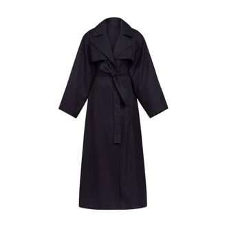 Alaia Tench Coat - female - Ala&iuml;a - Trench Coats - Blue - XS - Coats