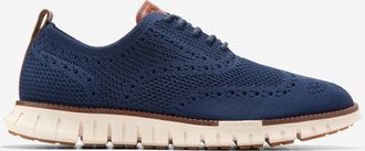 Cole Haan Mens ZER&Oslash;GRAND Remastered Stitchlite Wingtip Oxford Shoes - Blue Size 11.5