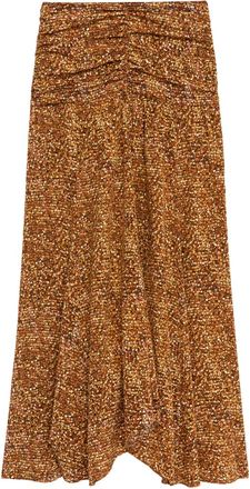 Isabel Marant Syana maxi skirt - women - Silk/Elastane - 40 - Brown
