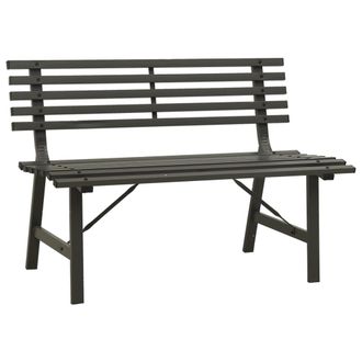 vidaXL Panchina Da Giardino 110 Cm In Acciaio Nera - Vidaxl