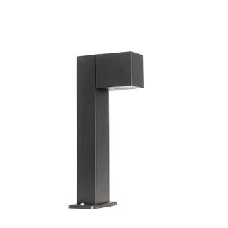QAZQA Qazqa Industrial L&aacute;mpara Exterior De Pie Industrial Negra 35 Cm Ip44 - Baleno Aluminio /vidrio Alargada Adecuado Para Led Max. 1 X 35 Watt