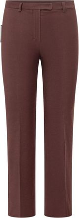 Max Mara Dark Brown Straight Flat Front Pants