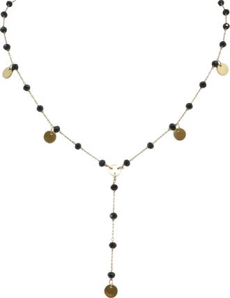A Blonde and Her Bag Gold and Black Crystal Necklace with Gold Accents