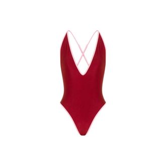 Moschino Lycra Monokini - Dames - Badkleding - Rood - Maat: XL Polyamide