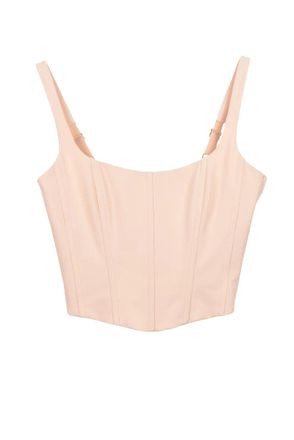 Patrizia Pepe Stretch Jersey Top - Beige