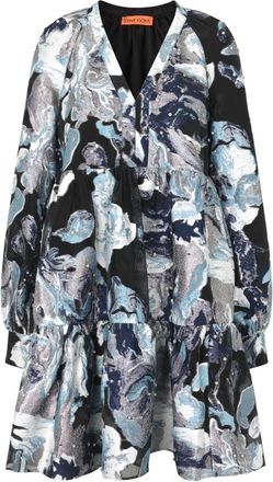 Stine Goya Elegante Organza Jacquard Mini Jurk - Dames - Korte kleedjes - Veelkleurig - S - Organza - Kleedjes